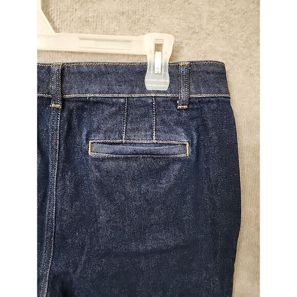 Talbots Flare Trouser Ankle Jeans Womens 12 Blue Dark Wash - Picture 5 of 10